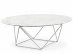 Robin 100cm Round Marble Coffee Table - White Base Coffee Table Swady-Core   