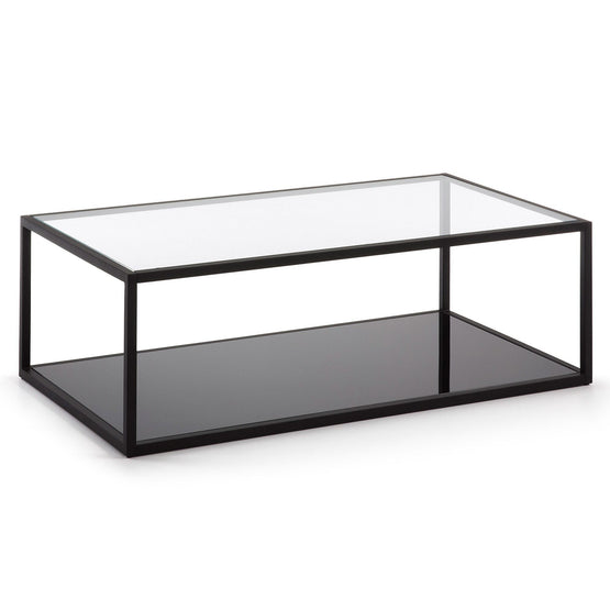 Rowan 110cm Rectangular Glass Coffee Table - Black Coffee Table The Form-Local   