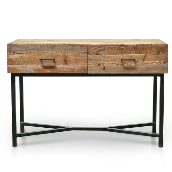 Royce 1.2m Reclaimed Pine Console Table - Black Base Console Table Nicki-Core   