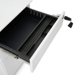 Russel 3 Drawers Mobile Pedestal - White Pedestal Sun Desk-Core   