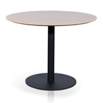 Scope Round Office Meeting Table - Natural with Black Base Meeting Table Sun Desk-Core   