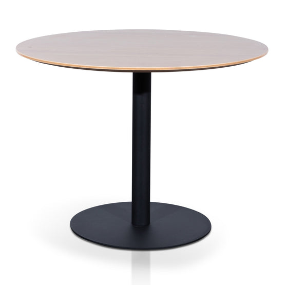 Scope Round Office Meeting Table - Natural with Black Base Meeting Table Sun Desk-Core   