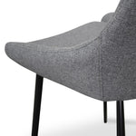 Set of 2 - Alfie Fabric Dining Chair - Dark Grey Dining Chair Sendo-Core   