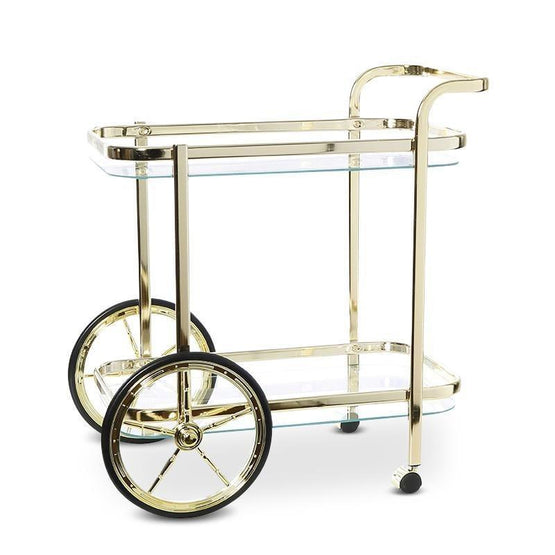 Smith Gold Glass Bar Cart Bar Cart Swing-Local   