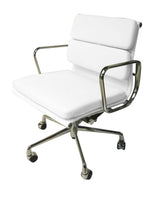 Ashton Low Back Office Chair - White Leather Office Chair Yus Furniture-Core   