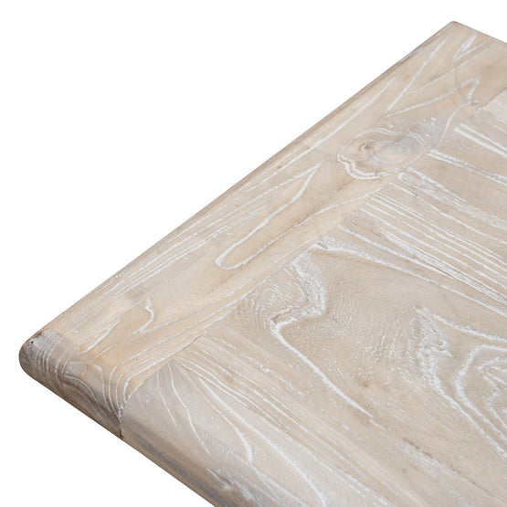 Titan Reclaimed 2m ELM Wood Bench - White Washed Bench Reclaimed-Core   
