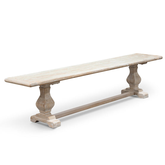 Titan Reclaimed 2m ELM Wood Bench - White Washed Bench Reclaimed-Core   