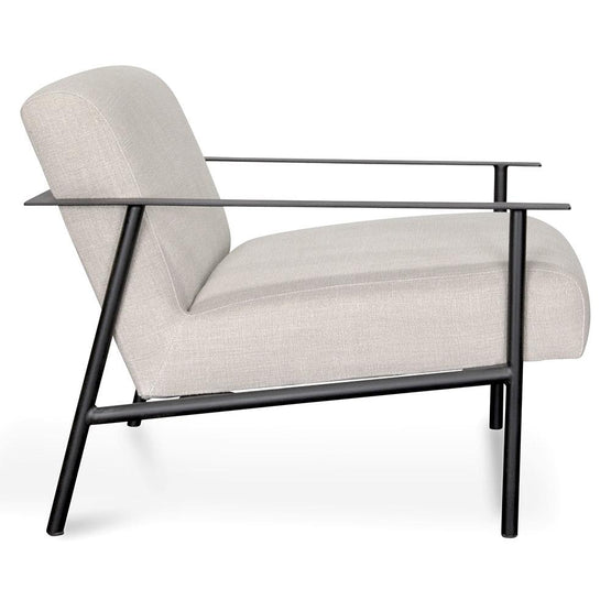 Tracy Fabric Lounge Chair - Beige Armchair Nicki-Core   