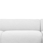 Troy 3 Seater Right Chaise Fabric Sofa - Light Texture Grey Chaise Lounge Original Sofa-Core   
