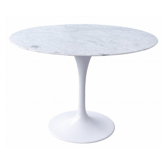 Tulip 100cm Round Marble Dining Table - Aluminium Dining Table Swady-Core   