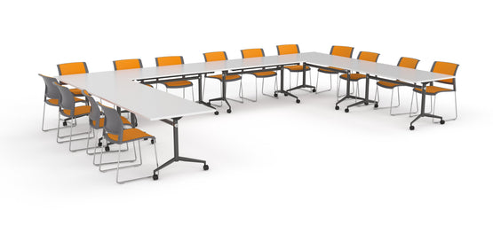 Uni 1.5m White Flip Table Meeting Table OLGY-Local   