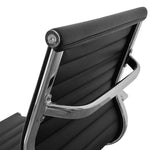 Charlie Visitor Office Chair - Black PU Office Chair Yus Furniture-Core   