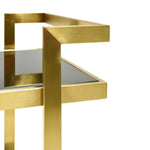 Walter Bar Cart - Tempered Glass - Gold Base Bar Cart K Steel-Core   