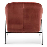 Wiley Blood Orange Velvet Armchair - Black Legs Armchair K Sofa-Core   