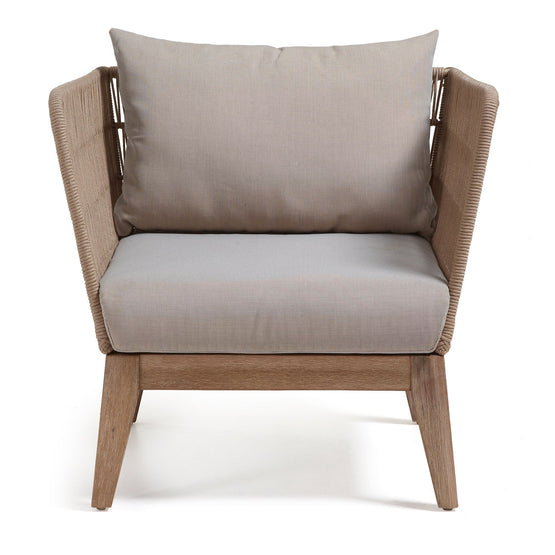 Zane Acacia Wood Fabric Armchair Armchair The Form-Local   