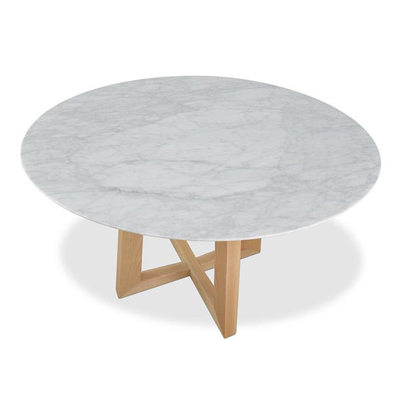 Zodiac 1.15m Round Marble Dining Table - Natural Dining Table Swady-Core   