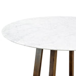 Zodiac 1.15m Round Marble Dining Table - Dark Brown Base Dining Table Swady-Core   