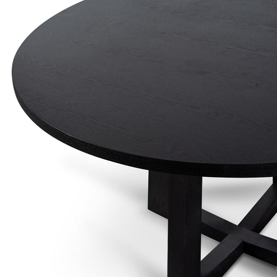 Zodiac 1.2m Round Wooden Dining Table - Black Dining Table Swady-Core   