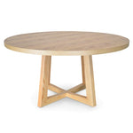 Zodiac 1.5m Round Wooden Dining Table - Natural Dining Table Swady-Core   