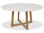 Zodiac 1.5m Round Marble Dining Table - Natural Dining Table Swady-Core   