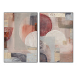 Neutral Fantasia, Style A & B, Set of 2, By Courtney Prahl Wall Art Gioia-Local 40x60cm Framed Canvas Black