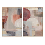 Neutral Fantasia, Style A & B, Set of 2, By Courtney Prahl Wall Art Gioia-Local 40x60cm Framed Canvas Oak