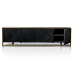 Ex Display - Nicole 2.2m Wooden TV Entertainment Unit - Black TV/Entertainment Unit Nicki-Core   