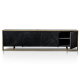 Ex Display - Nicole 2.2m Wooden TV Entertainment Unit - Black TV/Entertainment Unit Nicki-Core   