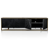 Ex Display - Nicole 2.2m Wooden TV Entertainment Unit - Black TV/Entertainment Unit Nicki-Core   