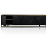 Ex Display - Nicole 2.2m Wooden TV Entertainment Unit - Black TV/Entertainment Unit Nicki-Core   