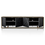 Ex Display - Nicole 2.2m Wooden TV Entertainment Unit - Black TV/Entertainment Unit Nicki-Core   