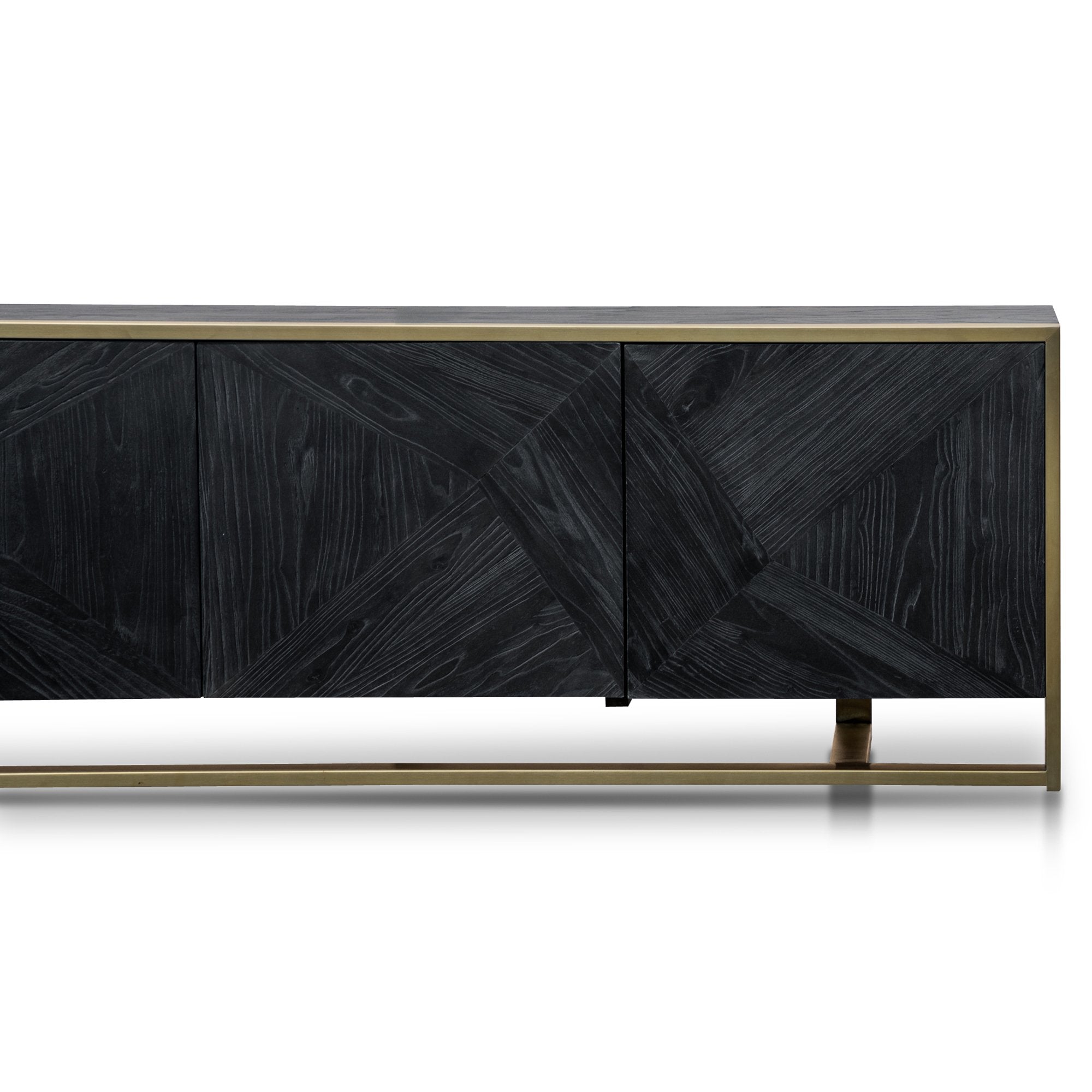 Ex Display - Nicole 2.2m Wooden TV Entertainment Unit - Black TV/Entertainment Unit Nicki-Core   