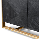 Ex Display - Nicole 2.2m Wooden TV Entertainment Unit - Black TV/Entertainment Unit Nicki-Core   