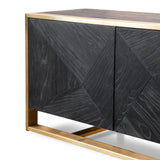 Ex Display - Nicole 2.2m Wooden TV Entertainment Unit - Black TV/Entertainment Unit Nicki-Core   