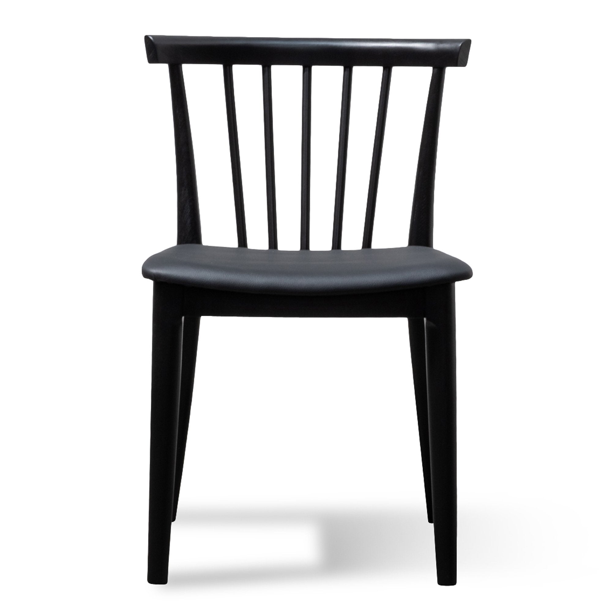 Set of 2 - Garret Wooden Dining Chair - Full Black Dining Chair Swady-Core   