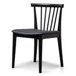 Set of 2 - Garret Wooden Dining Chair - Full Black Dining Chair Swady-Core   
