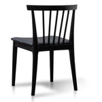 Set of 2 - Garret Wooden Dining Chair - Full Black Dining Chair Swady-Core   