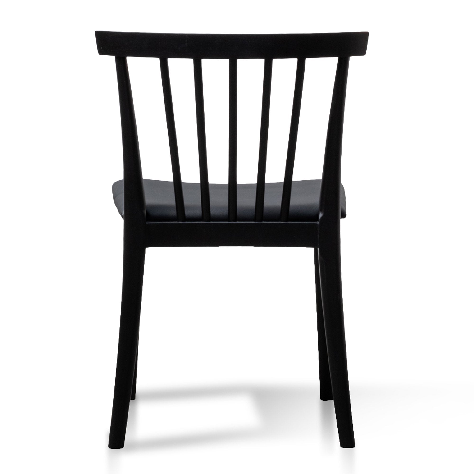 Set of 2 - Garret Wooden Dining Chair - Full Black Dining Chair Swady-Core   