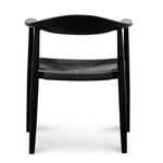 Ex Display - Sunday Round Dining Armchair - Full Black Dining Chair Swady-Core