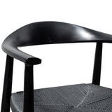 Ex Display - Sunday Round Dining Armchair - Full Black Dining Chair Swady-Core