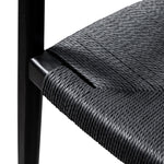 Ex Display - Sunday Round Dining Armchair - Full Black Dining Chair Swady-Core