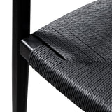 Ex Display - Sunday Round Dining Armchair - Full Black Dining Chair Swady-Core