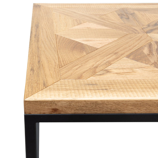 Ex Display - Percy 114cm Coffee Table - European Knotty Oak and Peppercorn Coffee Table VN-Core   
