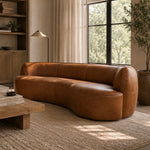 Arcova 3 Seater Sofa - Amber Tan Leather Sofa Nova-Core