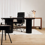 Ashton High Back Office Chair - Black Leather Office Chair Yus Furniture-Core