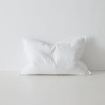 Como Linen Stonewashed Vintage Look Lumbar Cushion Cushion Weave-Local Como Snow 60cm x 40cm Polyester
