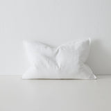 Como Linen Stonewashed Vintage Look Lumbar Cushion Cushion Weave-Local Como Snow 60cm x 40cm Polyester