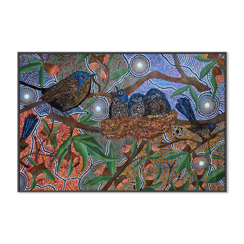 6 Seasons Dreaming, By Julianne Wade Wall Art Gioia-Local Black Framed Canvas 60x40cm