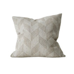 Riva 50cm Geometric Chevron Pattern Cushion Cushion Weave-Local Riva Natural Polyester