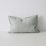 Como Linen Stonewashed Vintage Look Lumbar Cushion Cushion Weave-Local Como Laurel 60cm x 40cm Polyester